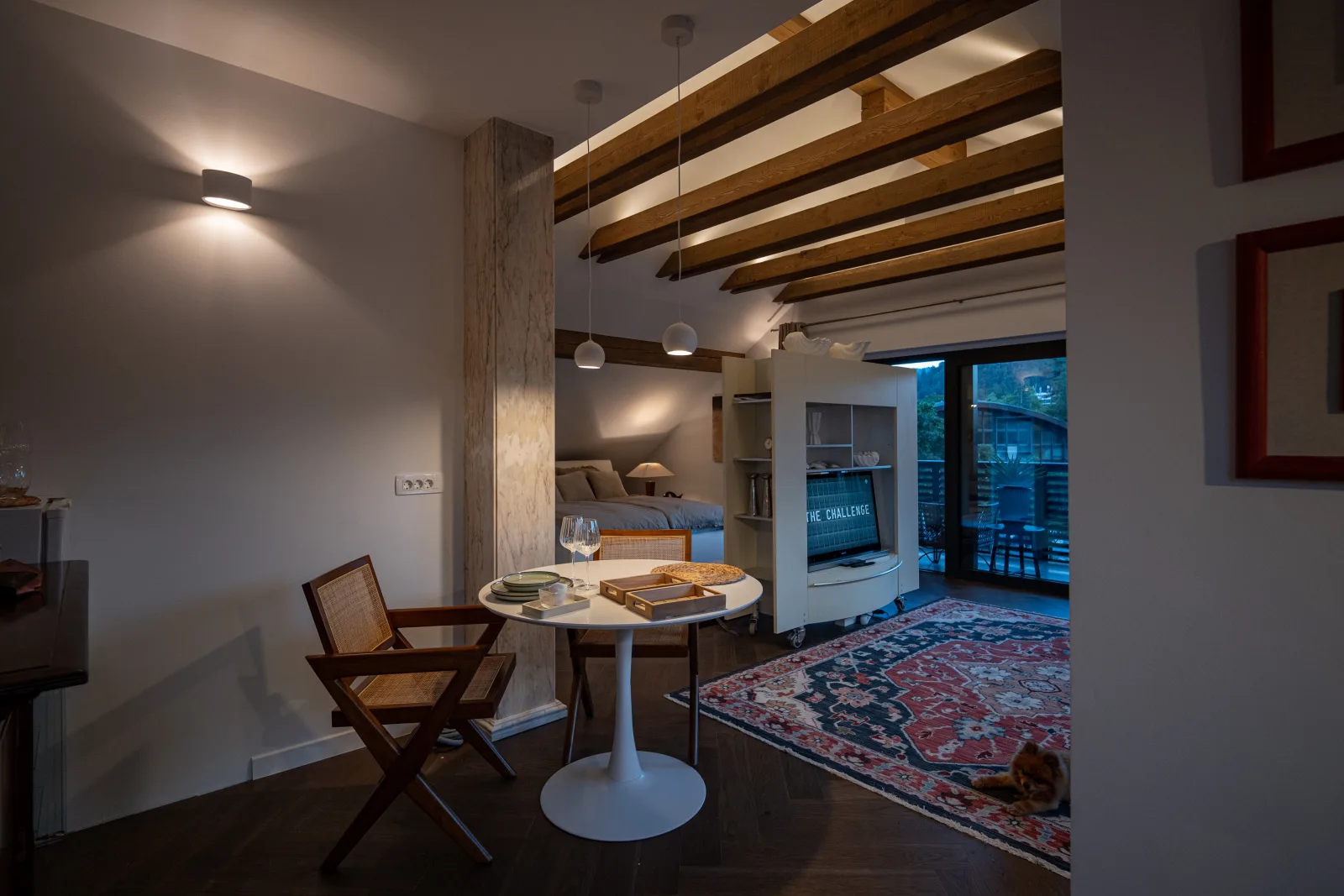 Dining table area at Maxis Penthouse Bled